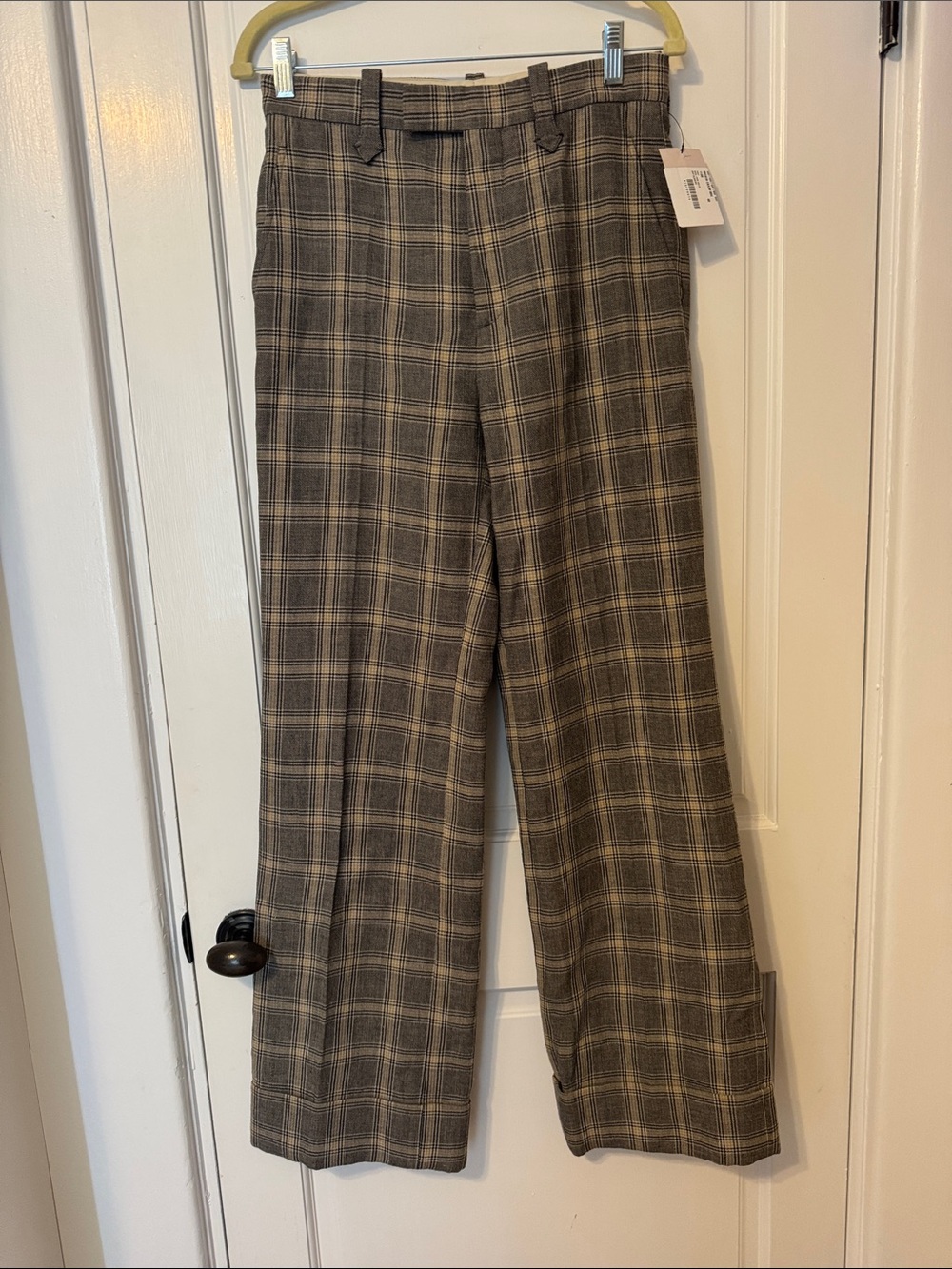 GUCCI - NWT Prince of Wales Plaid Wide Leg Pants IT 40 US 4/6